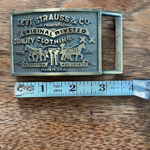 VINTAGE Levi's original logo belt buckle USA - Picture 3 of 3